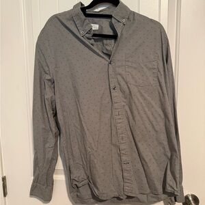 GAP Men's Gray Patterned Casual Shirt